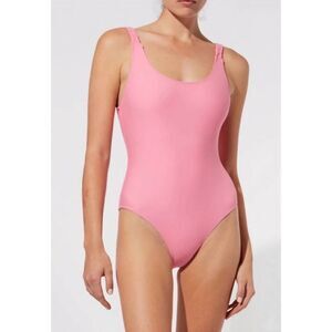 NWT SOLID & STRIPED THE BRAIDED ANNEMARIE BUBBLEGUM ONE PIECE SWIMSUIT SIZE Smal